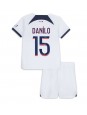 Paris Saint-Germain Danilo Pereira #15 Replika Borta Kläder Barn 2023-24 Kortärmad (+ byxor)